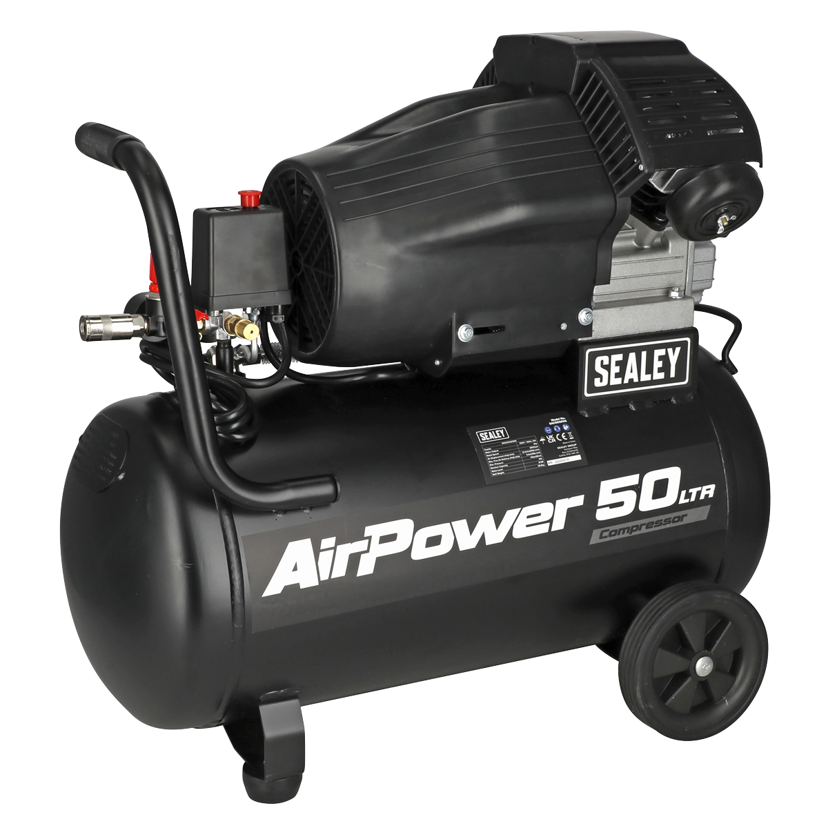 Sealey SAC5030VA 50L V-Twin Direct Drive Air Compressor 3hp
