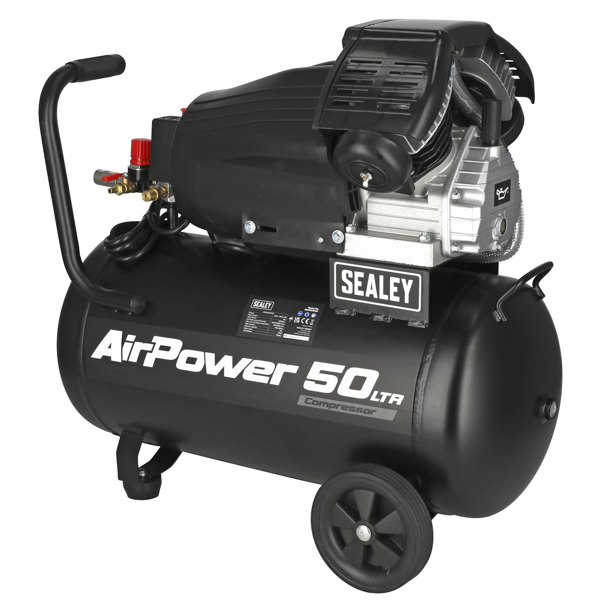 Sealey SAC5030VA 50L V-Twin Direct Drive Air Compressor 3hp