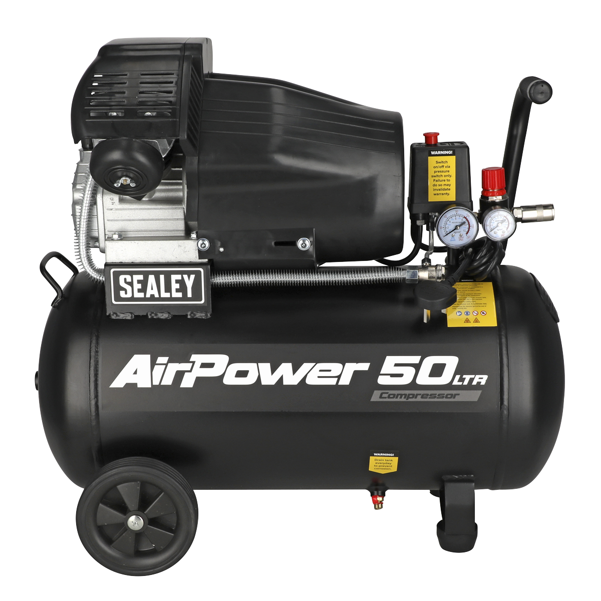 Sealey SAC5030VA 50L V-Twin Direct Drive Air Compressor 3hp