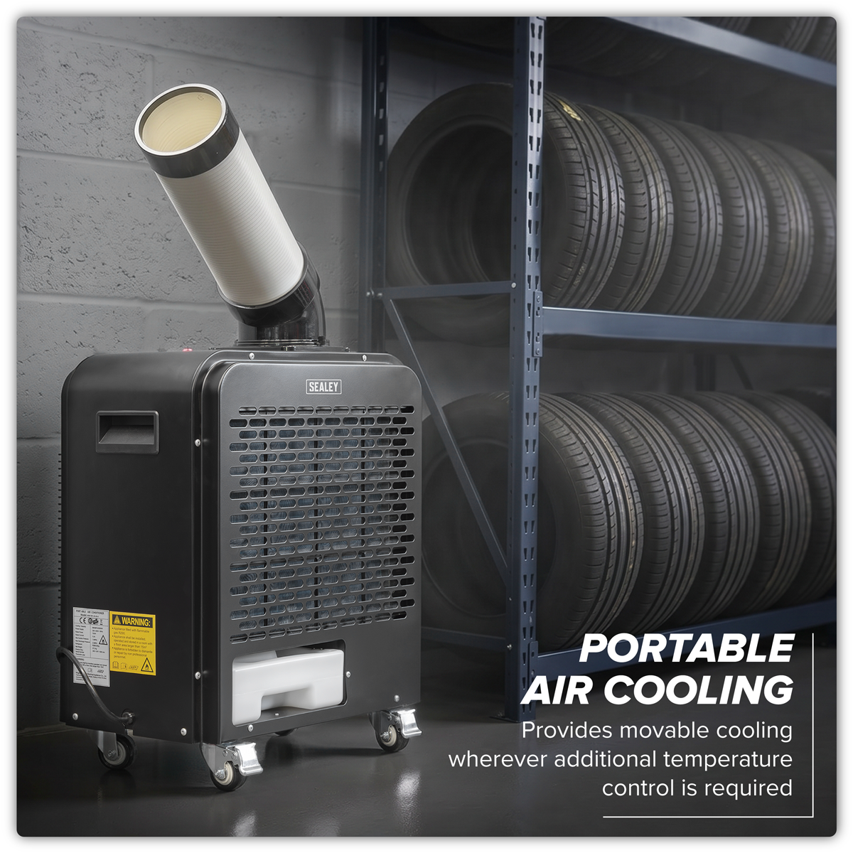 Sealey SAC7001 Industrial Spot Cooler Air Conditioner/Air Cooler 6,800Btu/hr (2kW)