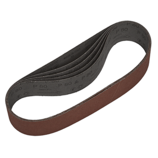 Sealey SB007 50 x 686mm Sanding Belt 80Grit - Pack of 5