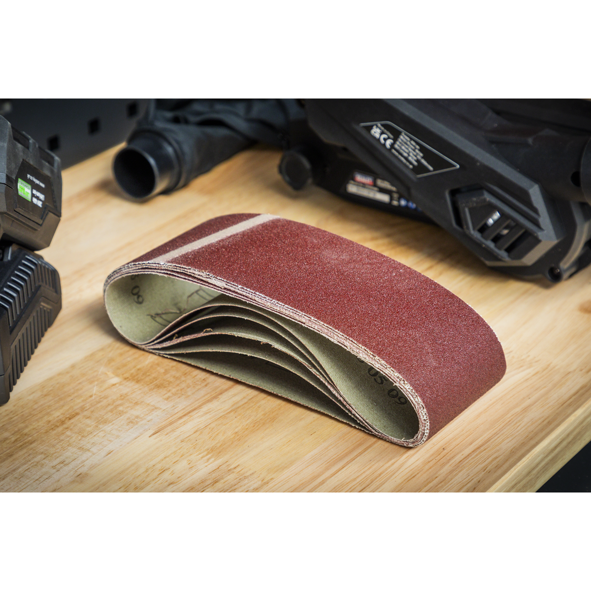 Sealey SB120457 76 x 457mm Sanding Belt 120Grit - Pack of 5
