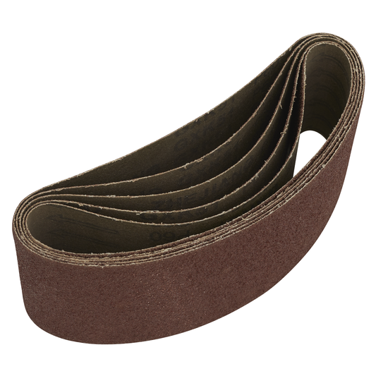 Sealey SB60457 76 x 457mm Sanding Belt 60Grit - Pack of 5