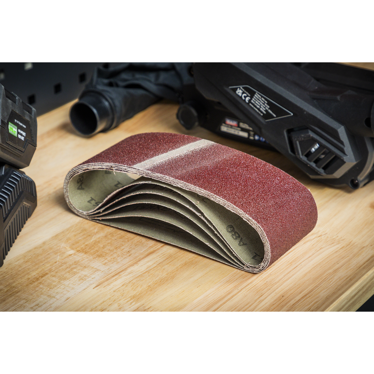 Sealey SB80457 76 x 457mm Sanding Belt 80Grit - Pack of 5