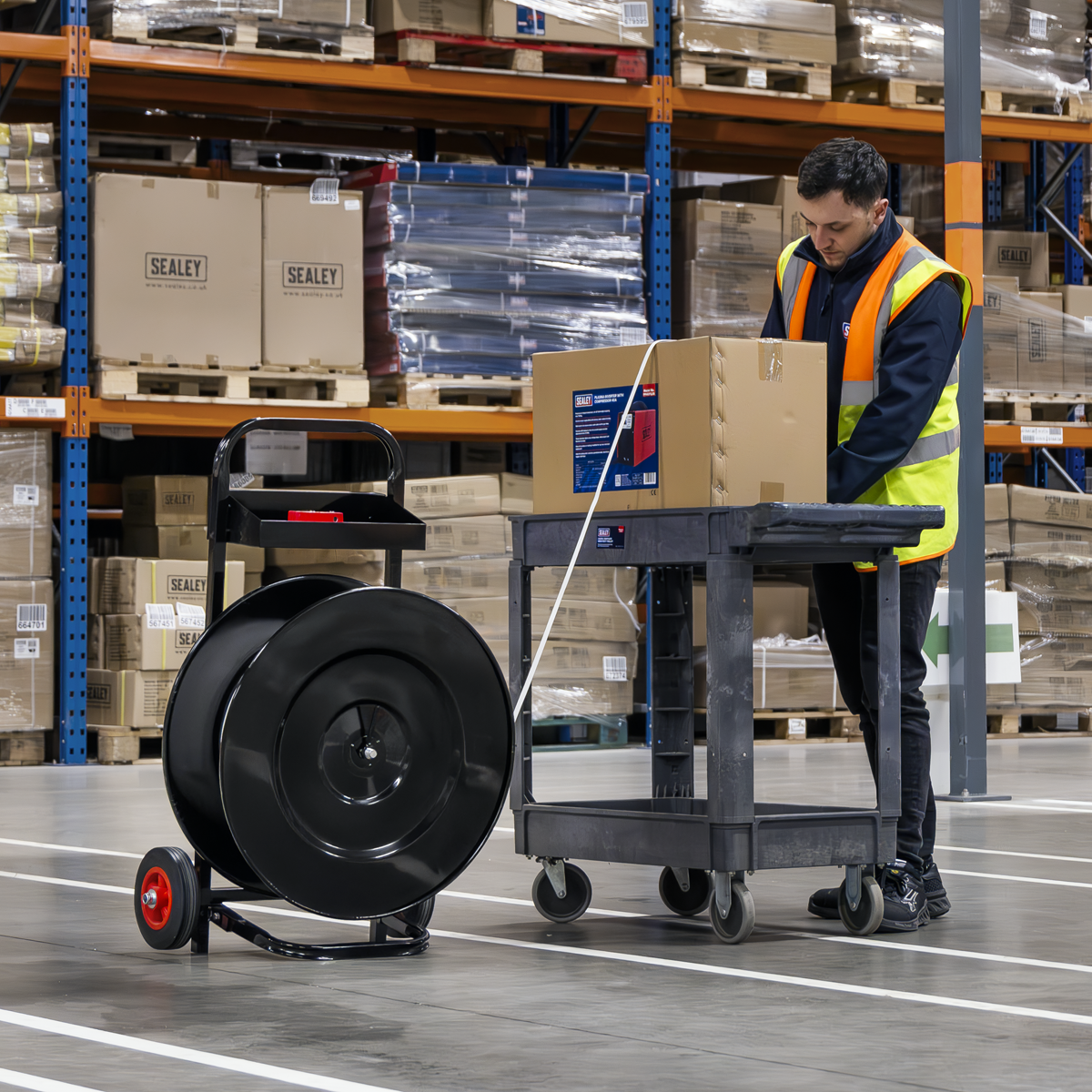 Sealey SBT01 Heavy-Duty Mobile Strapping Dispenser