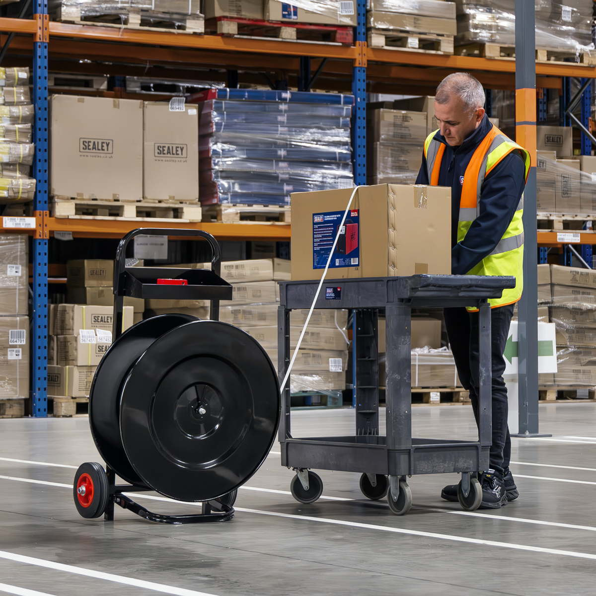 Sealey SBT01 Heavy-Duty Mobile Strapping Dispenser