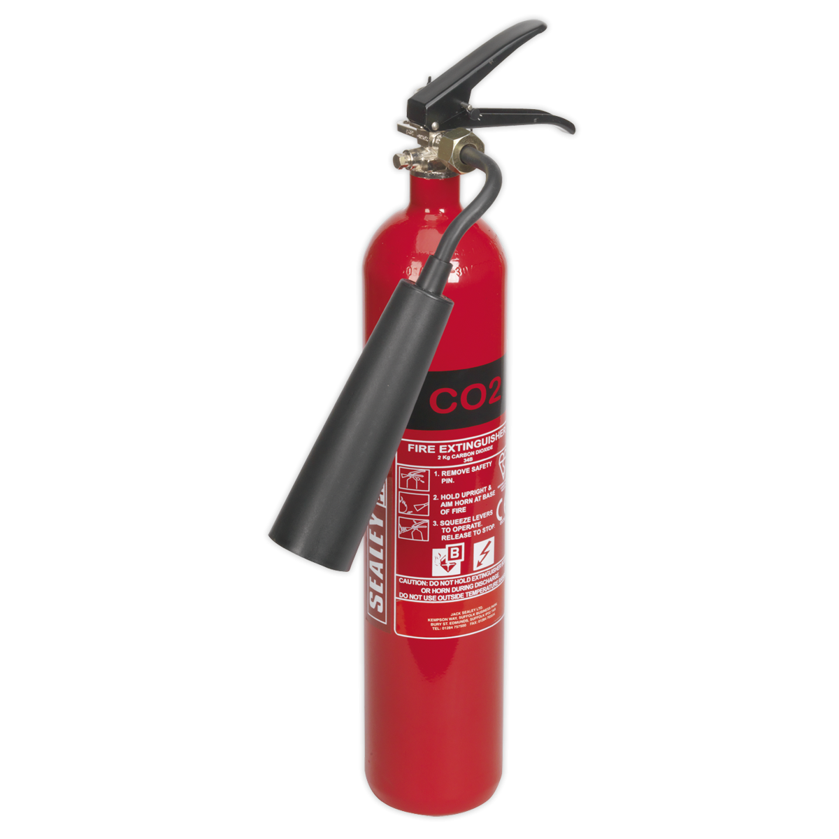 Sealey SCDE02 Carbon Dioxide Fire Extinguisher 2kg