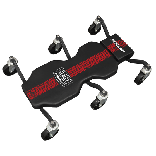 Premier SCR101P Steel Creeper with 6 Rough Ground 5" Wheels & Headrest