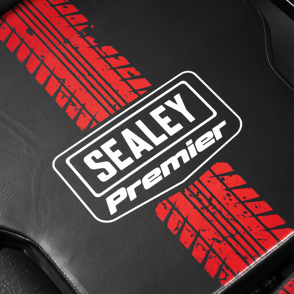 Premier SCR101S Steel Creeper with 4 Rough Ground 5" Wheels & Adjustable Back/Headrest