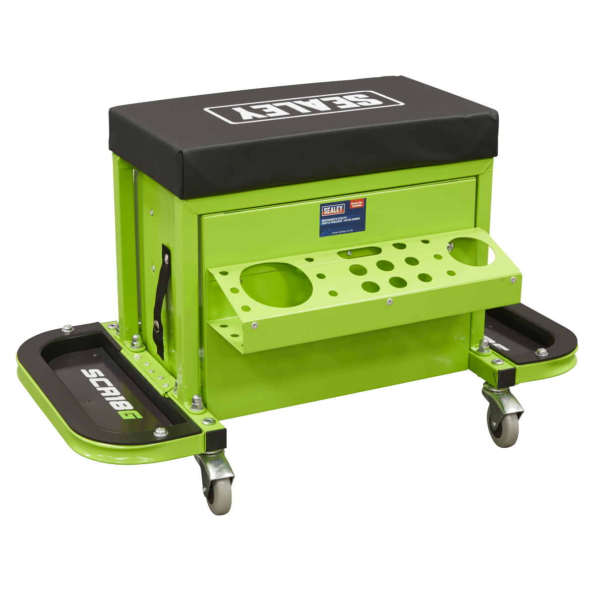 Sealey SCR18G Mechanic's Utility Seat & Toolbox - Green