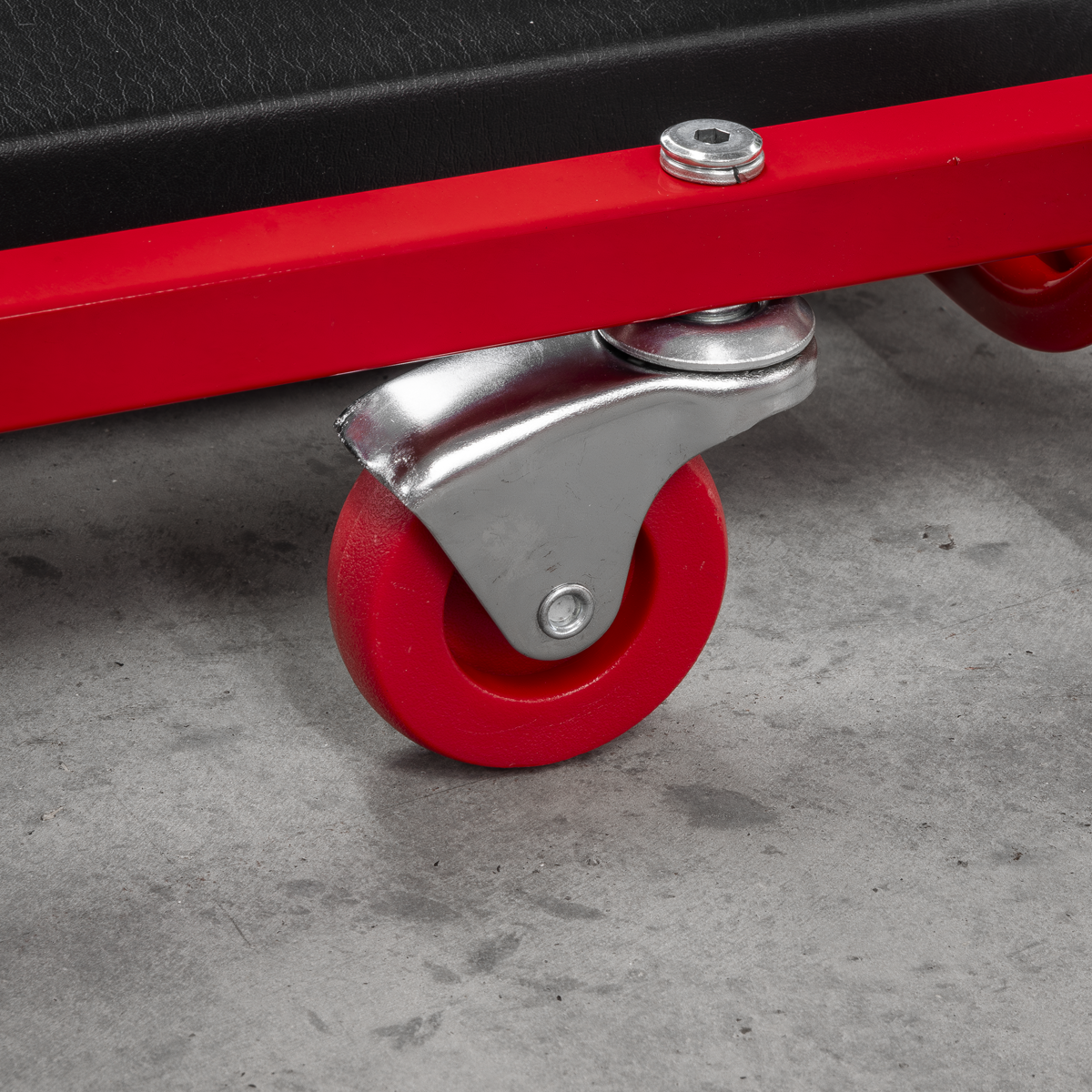 Sealey SCR74 American-Style Deluxe Creeper with Steel Frame, 6 Wheels & Adjustable Headrest 40"