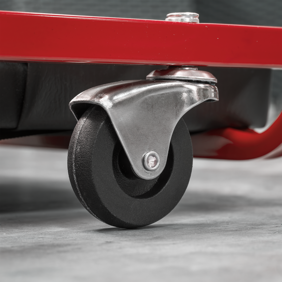 Sealey SCR75 36" Deluxe American-Style Creeper with Steel Frame & 6 Wheels - Red