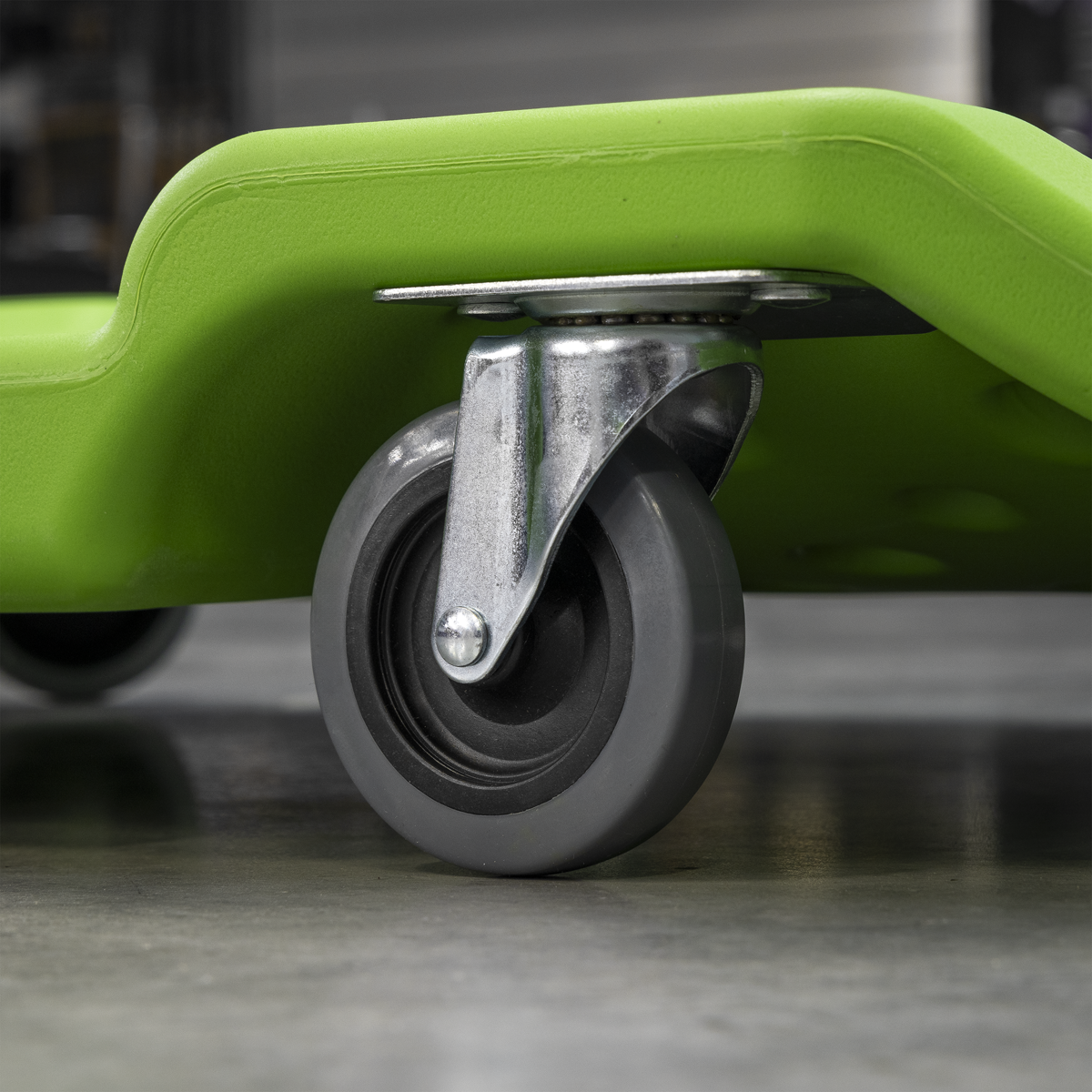 Sealey SCR80HV Composite Creeper with 6 Wheels - Hi-Vis Green
