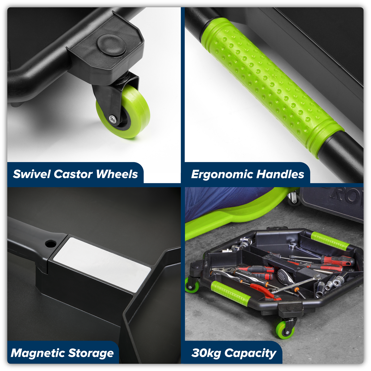Sealey SCR86HV Creeper Tool Tray - Green