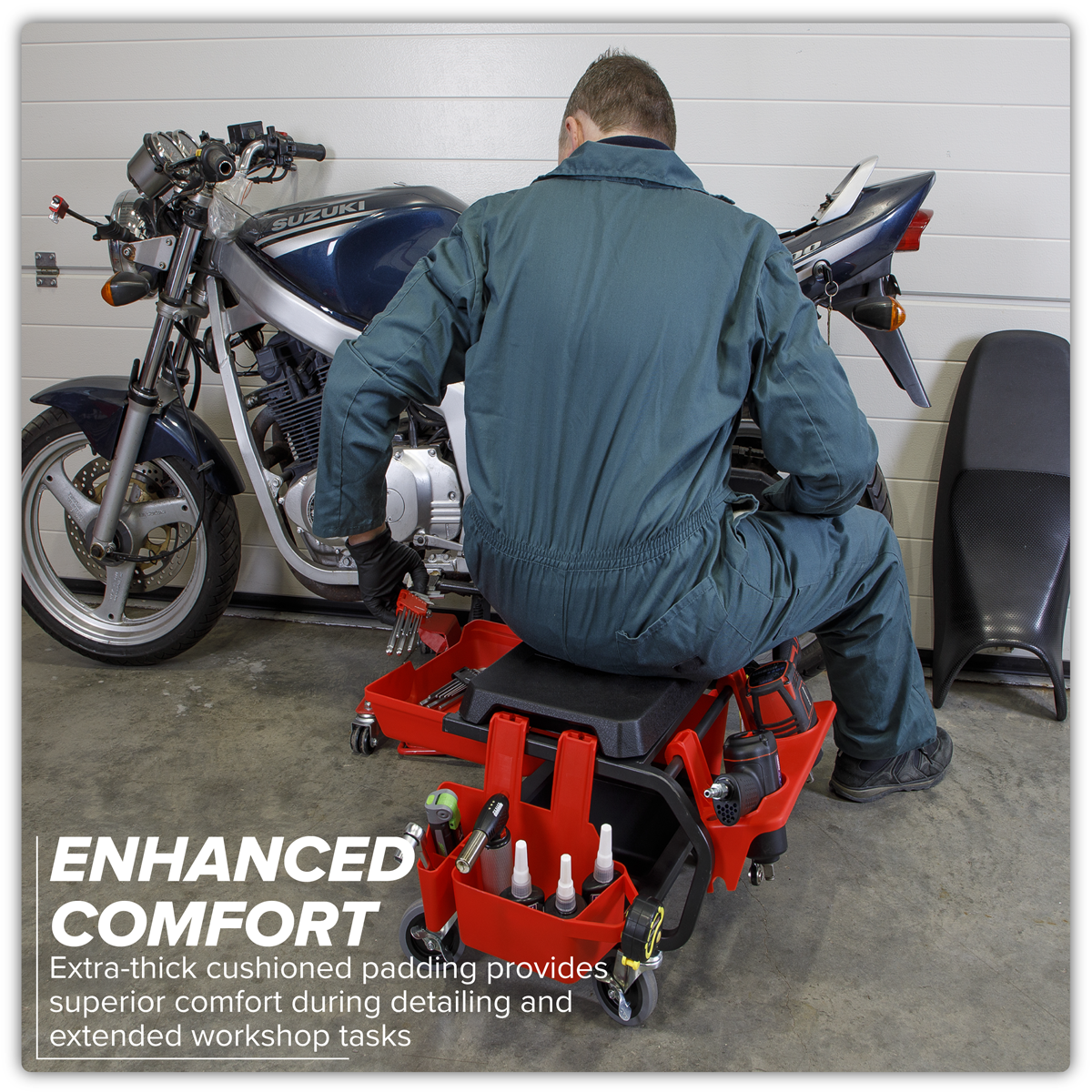 Sealey SCR90 Mechanic's Deluxe Detailing Utility Seat