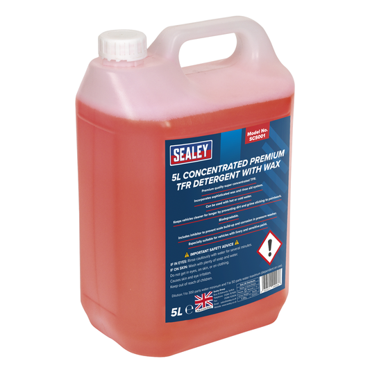 Sealey SCS001 Concentrated TFR Premium Detergent with Wax 5L
