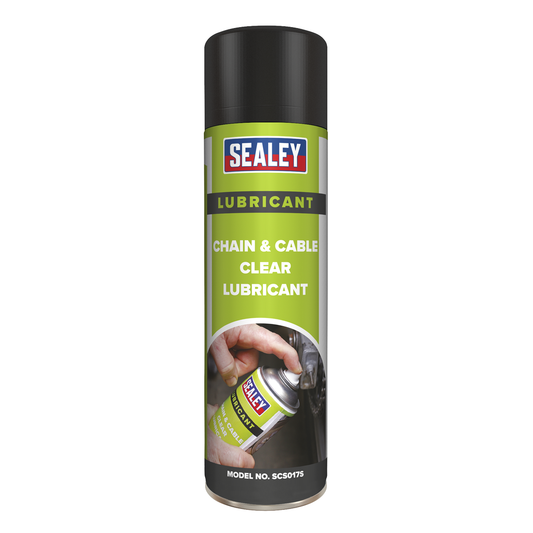 Sealey SCS017 Chain & Cable Clear Lubricant 500ml - Pack of 6