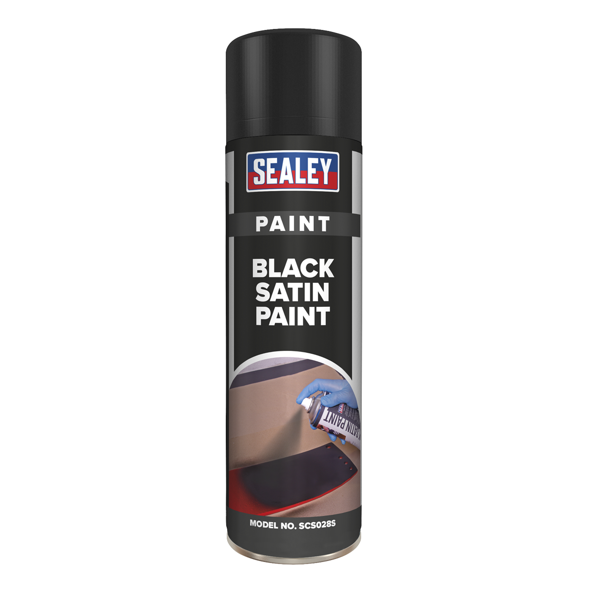 Sealey SCS028S Satin Paint 500ml - Black