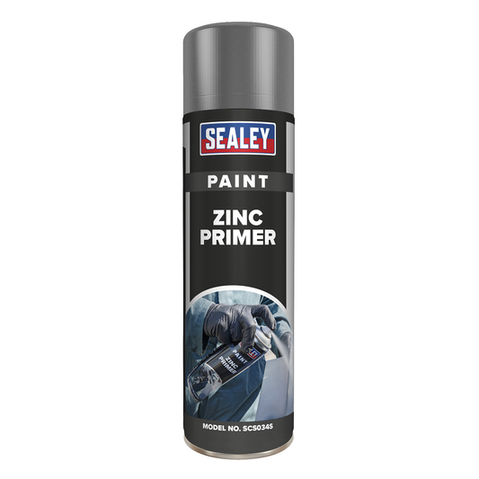 Sealey SCS034S Primer Paint 500ml - Grey Zinc
