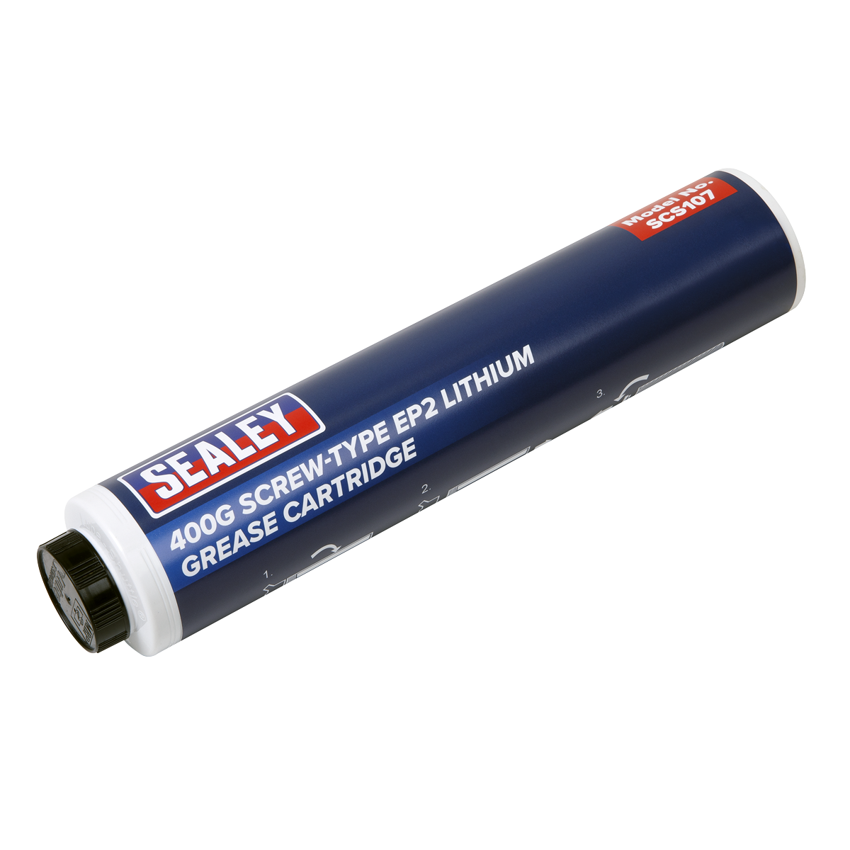 Sealey SCS107 EP2 Lithium Grease Cartridge Screw-Type 400g