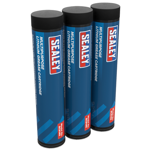 Sealey SCS140 Multipurpose Lithium Grease Cartridge 3oz/85g - Pack of 3