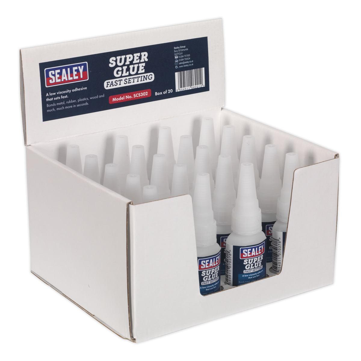 Sealey SCS302 Fast Setting Super Glue 20g - Pack of 20