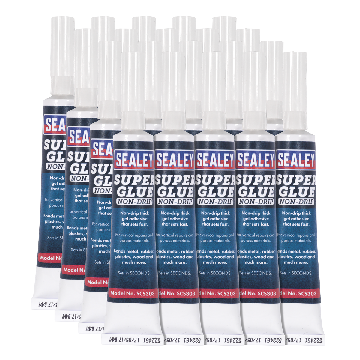 Sealey SCS303 Non-Drip Gel Super Glue 20g - Pack of 20