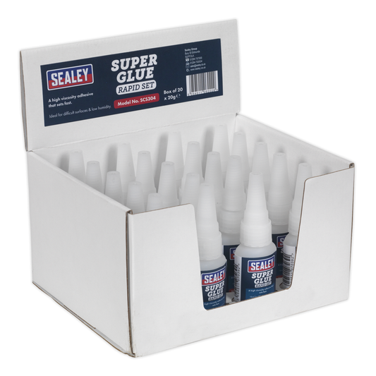 Sealey SCS304 Rapid Set Super Glue 20g - Pack of 20