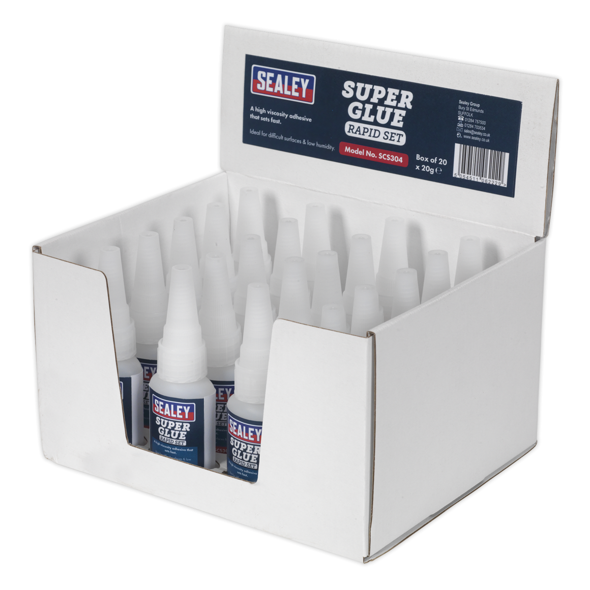 Sealey SCS304 Rapid Set Super Glue 20g - Pack of 20