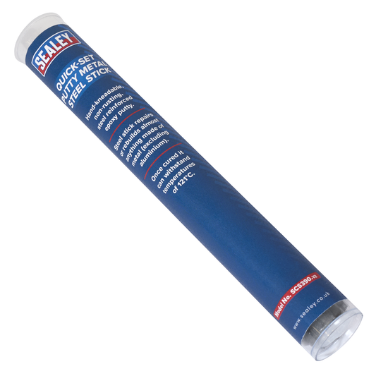 Sealey SCS390 Quick-Set Putty Metal Steel Stick 114g