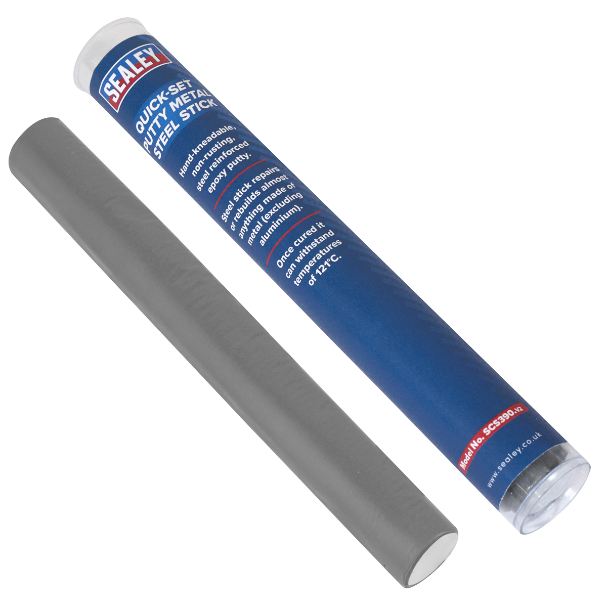 Sealey SCS390 Quick-Set Putty Metal Steel Stick 114g