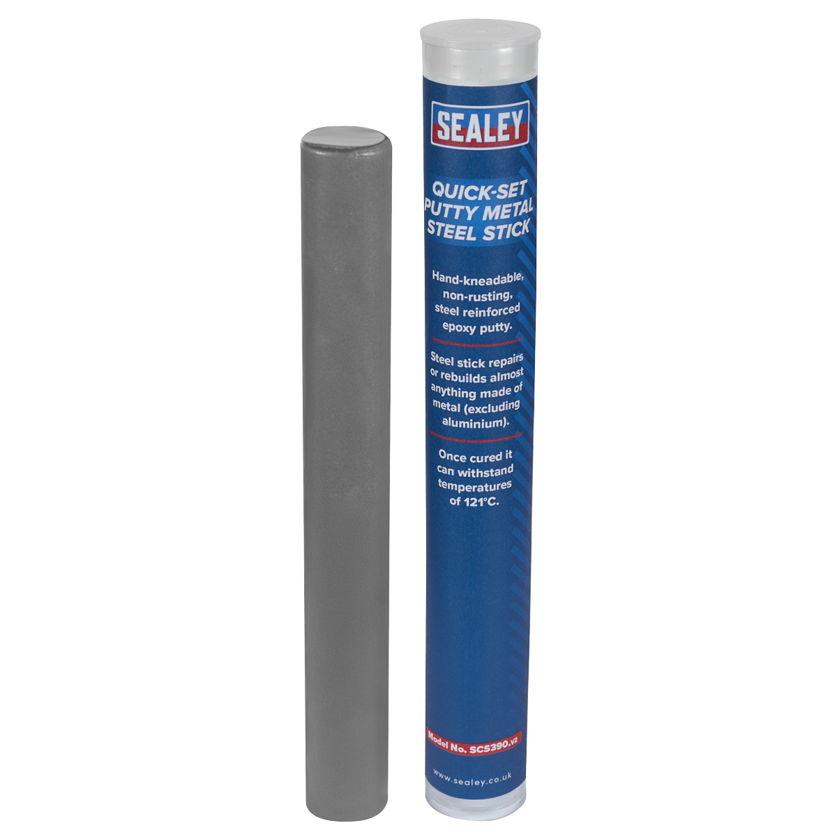 Sealey SCS390 Quick-Set Putty Metal Steel Stick 114g