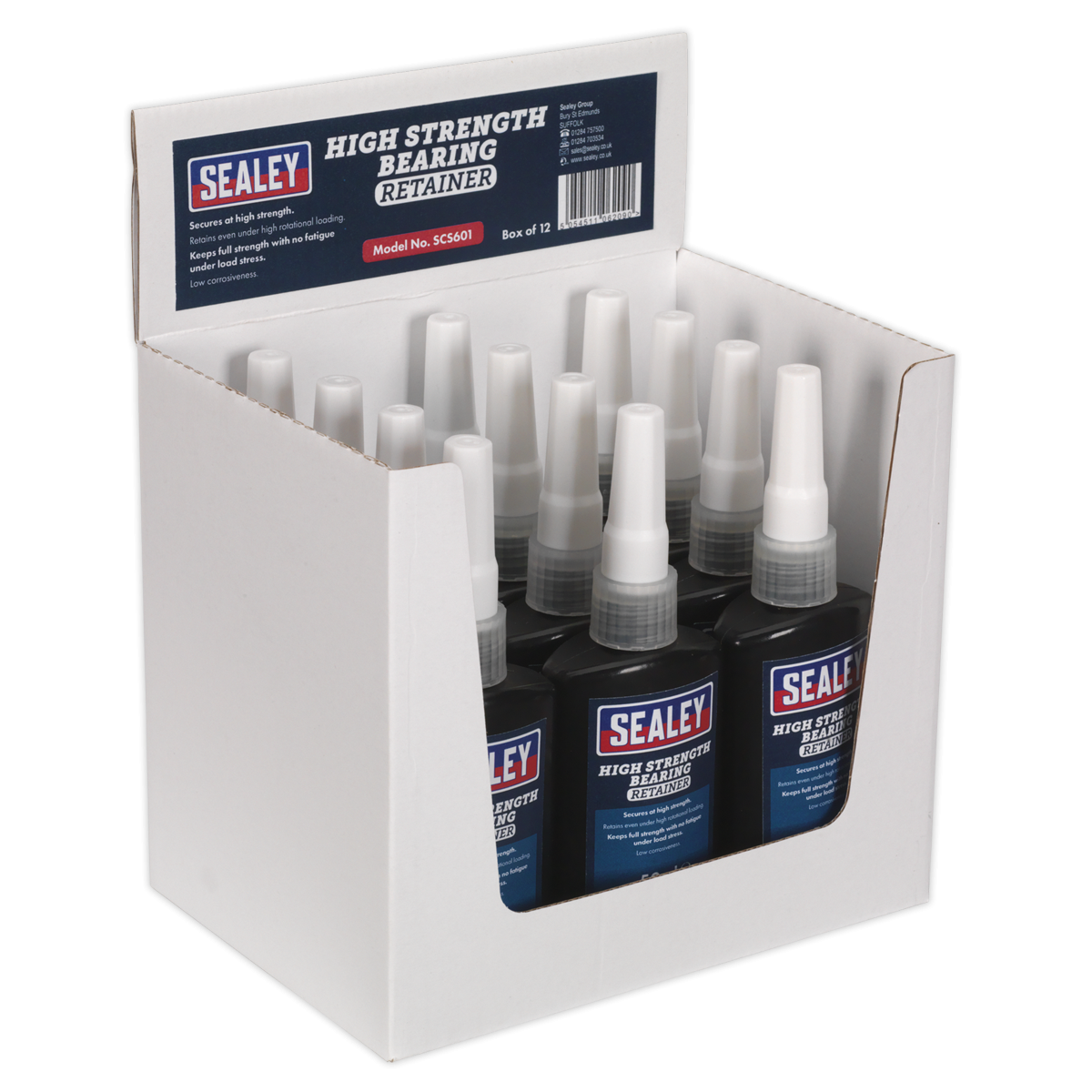 Sealey SCS601 High Strength Bearing Fit Retainer 50ml - Pack of 12