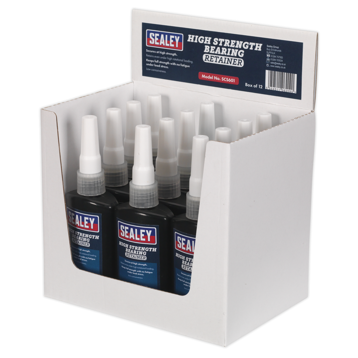 Sealey SCS601 High Strength Bearing Fit Retainer 50ml - Pack of 12