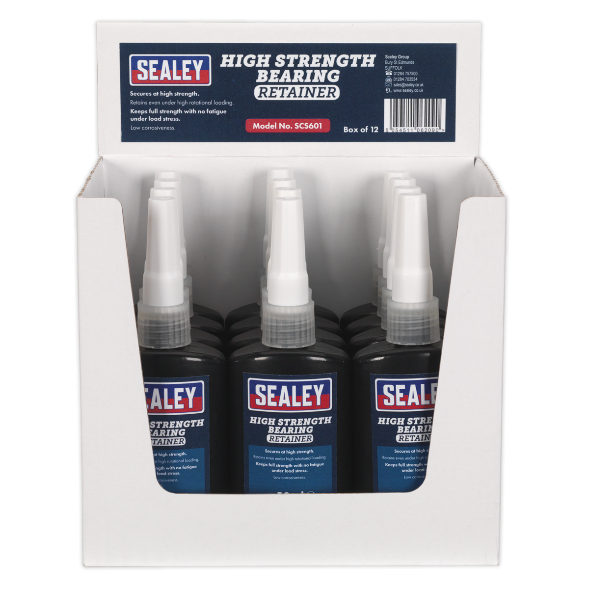 Sealey SCS601 High Strength Bearing Fit Retainer 50ml - Pack of 12
