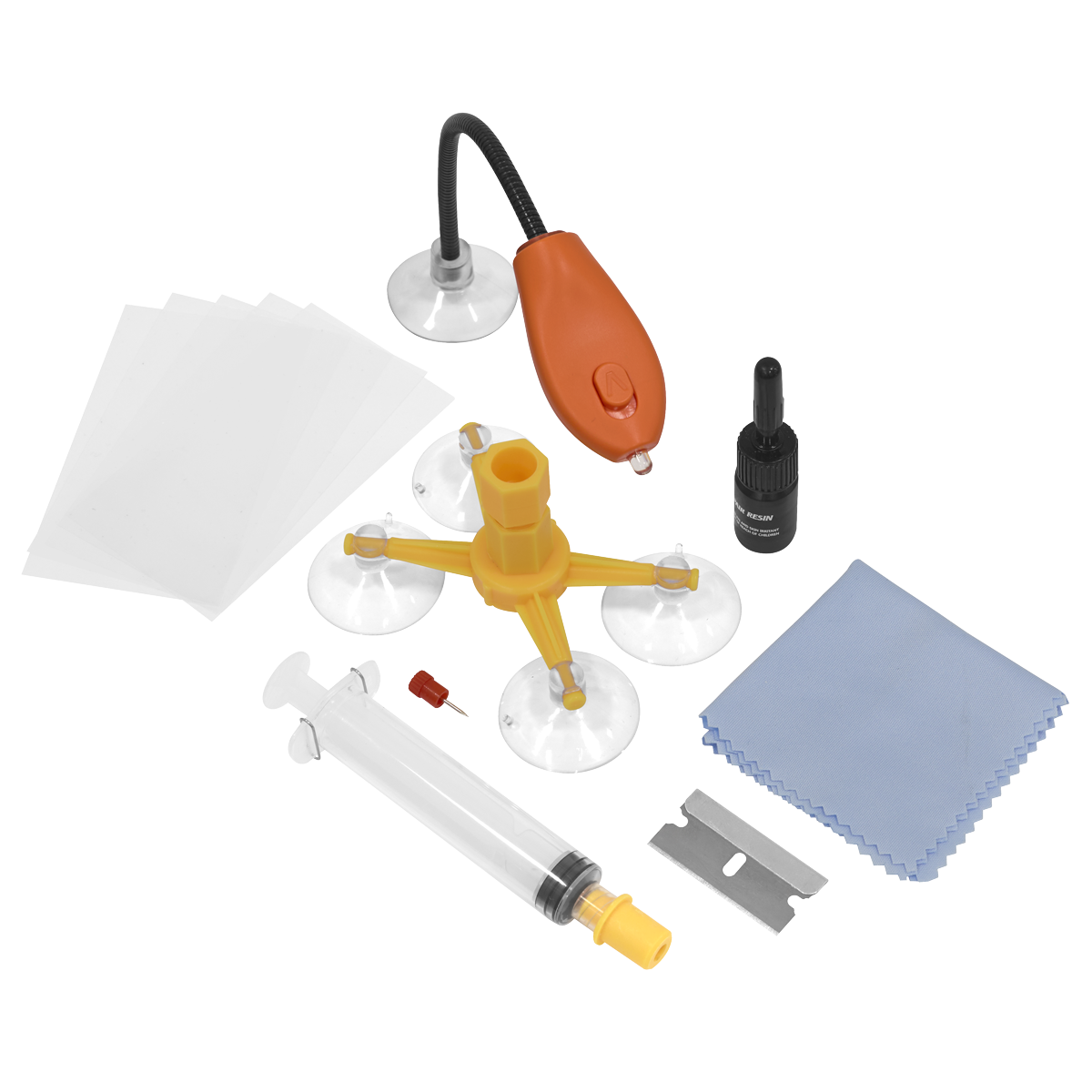 Sealey SCS902 Windscreen Repair Kit with UV Light