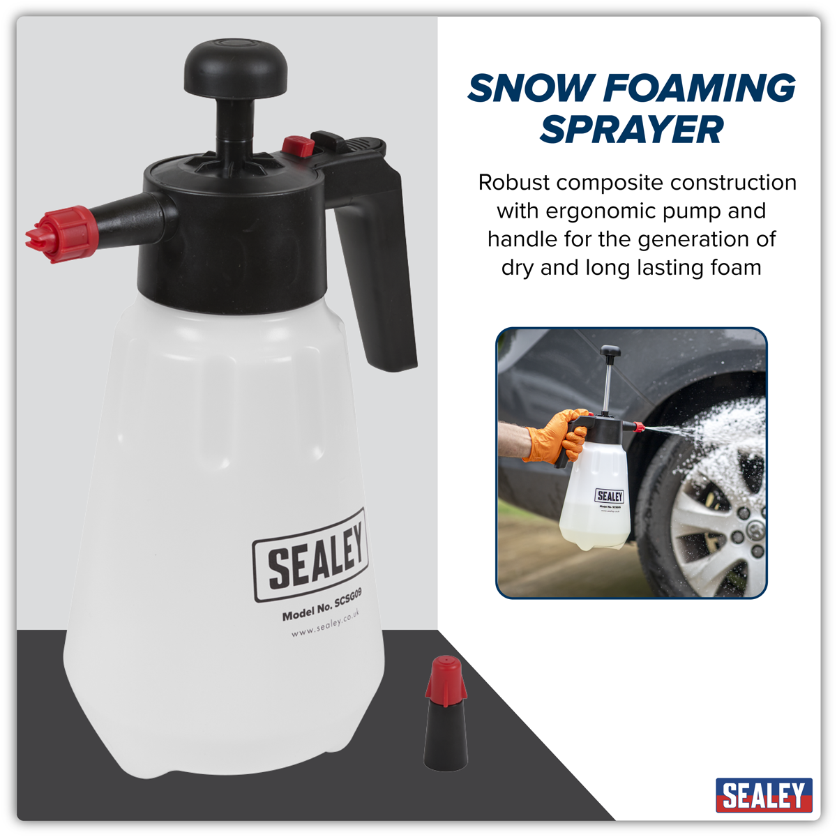 Sealey SCSG09 Snow Foaming/Detailing/Maintenance Pressure Sprayer 2L