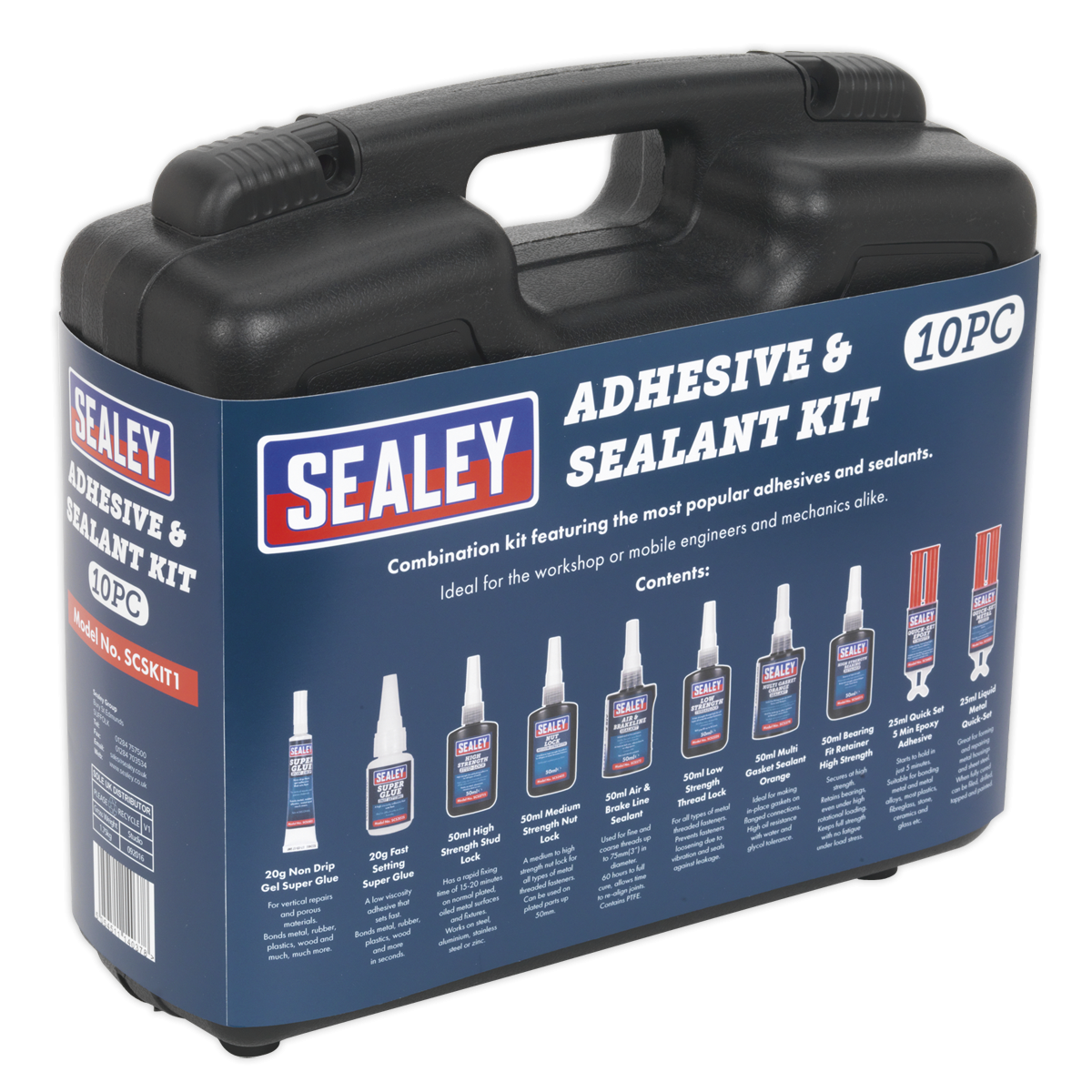 Sealey SCSKIT1 Adhesive & Sealant Kit 10pc