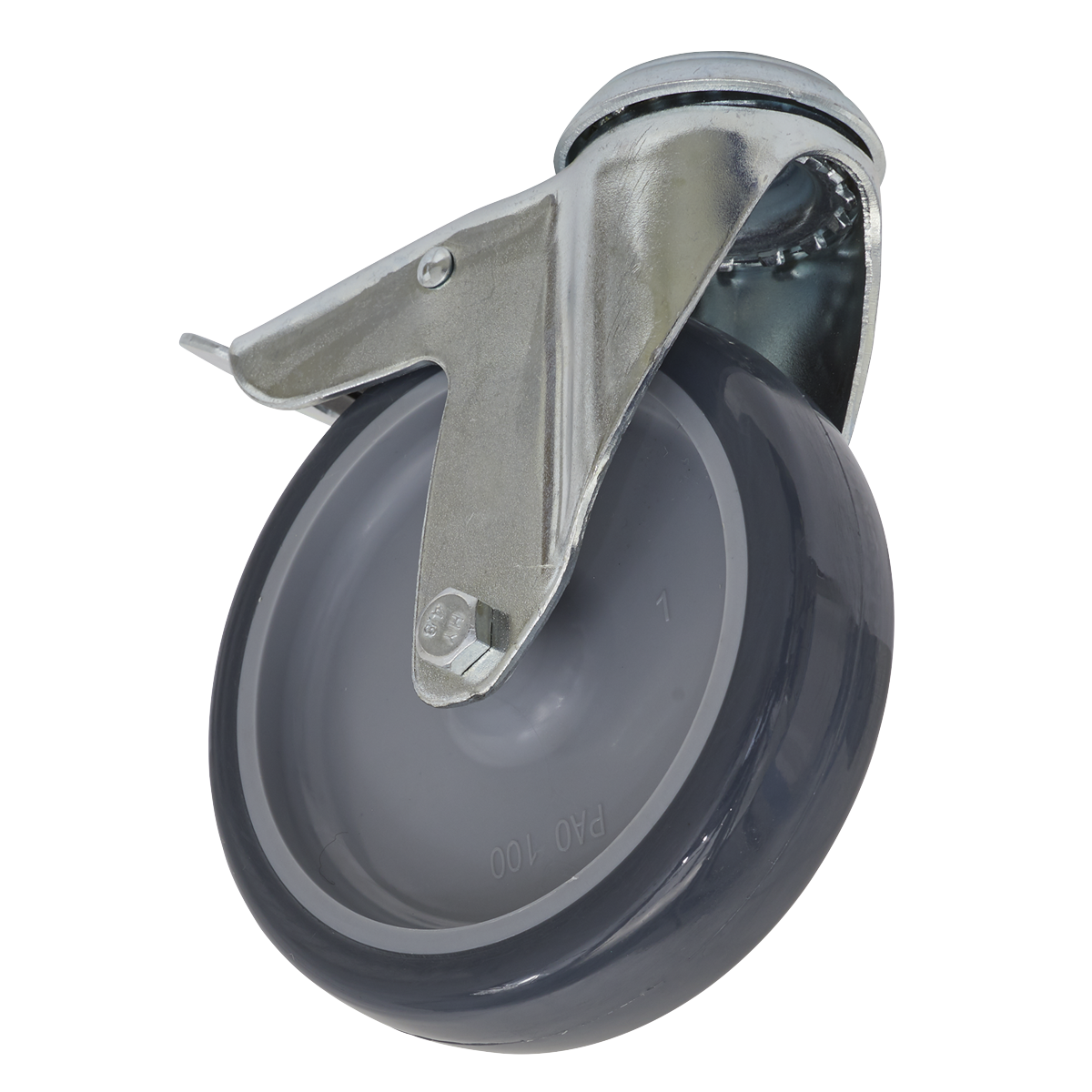 Sealey SCW2100SBL 100mm Castor Wheel with Swivel Bolt Hole & Total Lock