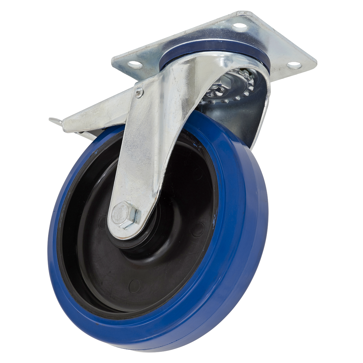 Sealey SCW3100SPLEM 100mm Castor Wheel with Swivel Plate & Total Lock