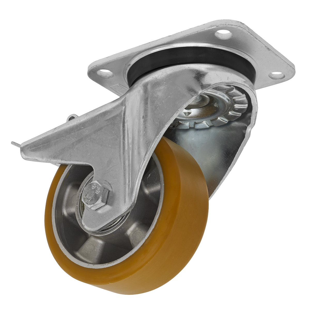 Sealey SCW5125SPL 125mm Castor Wheel with Swivel Plate & Total Lock