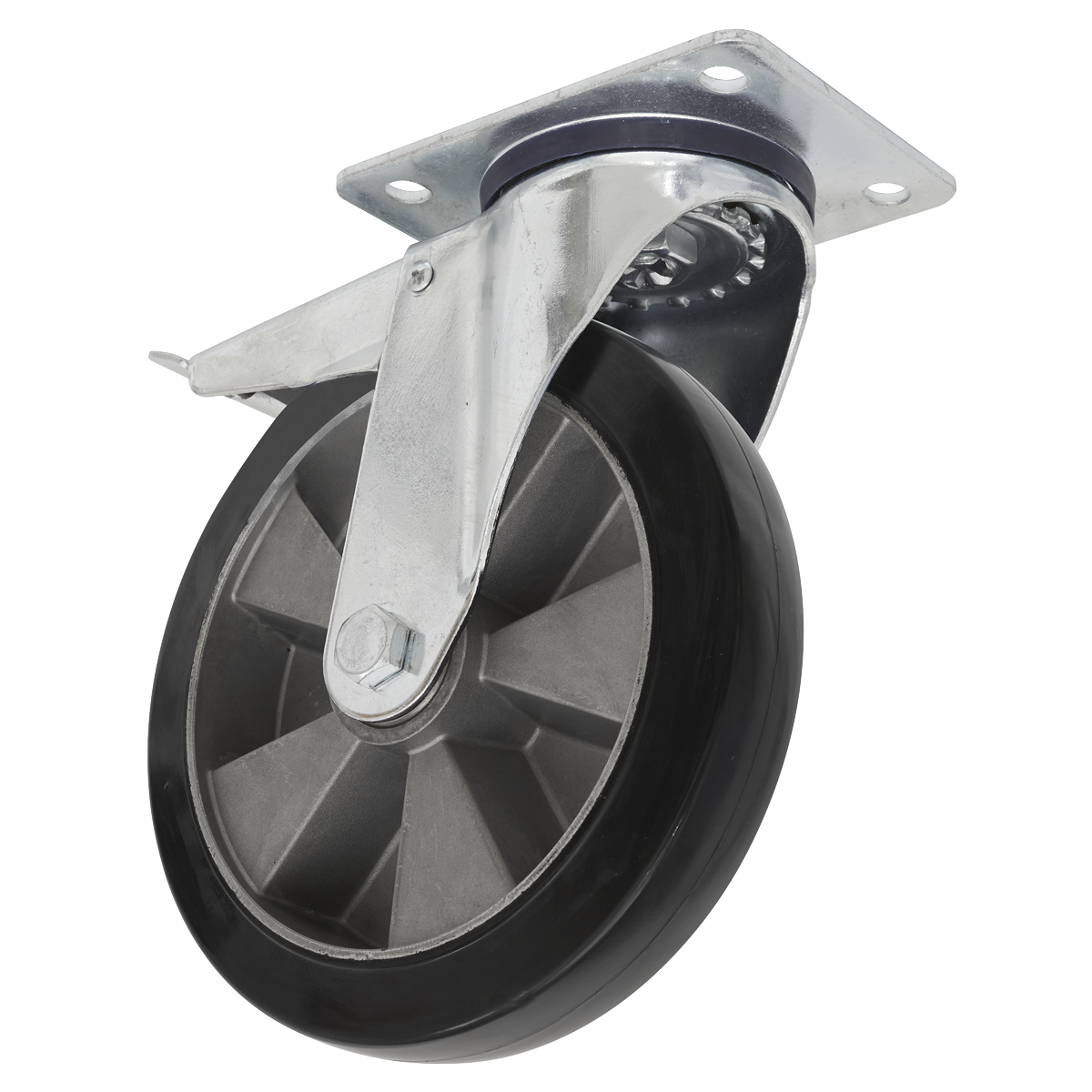 Sealey SCW5152SPLEM 152mm Castor Wheel with Swivel Plate & Total Lock