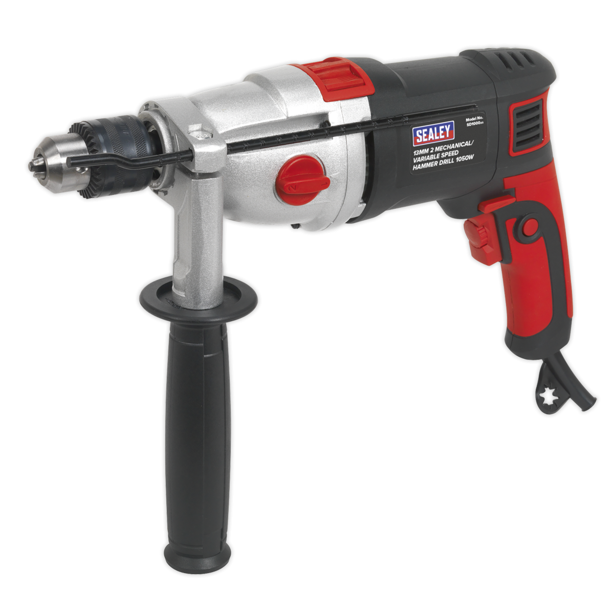Sealey SD1000 13mm 2 Mechanical Plus Variable Speed Hammer Drill 1050W/230V