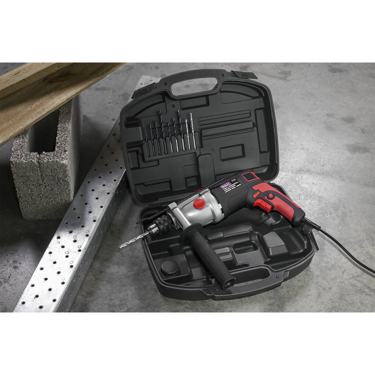 Sealey SD1000 13mm 2 Mechanical Plus Variable Speed Hammer Drill 1050W/230V