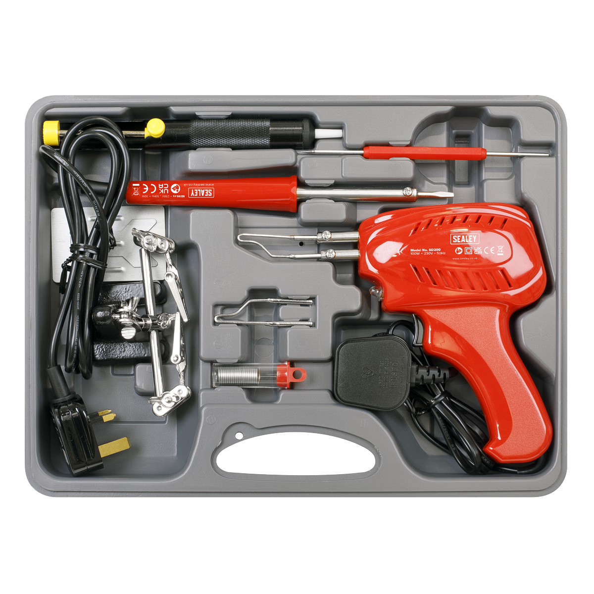 Sealey SD300K Soldering Gun/Iron Kit 230V 8pc