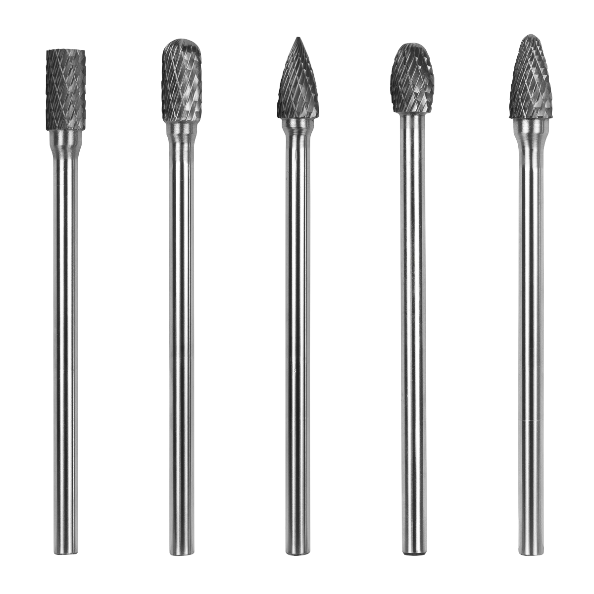 Sealey SDBK5XL Tungsten Carbide Rotary Burr Set Extra-Long 5pc