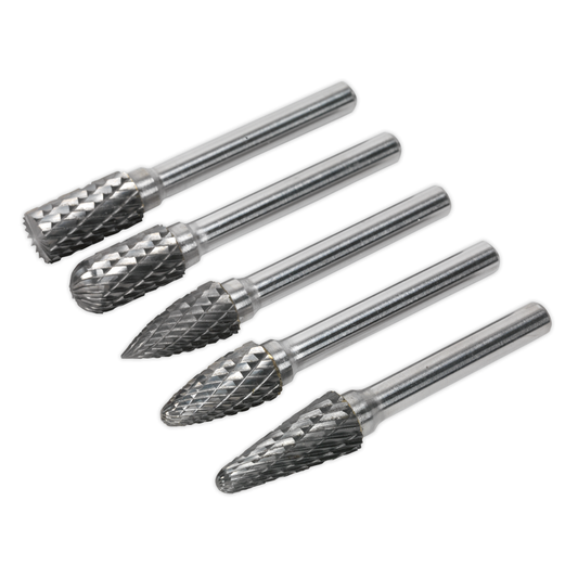 Sealey SDBK5 Tungsten Carbide Rotary Burr Set 5pc