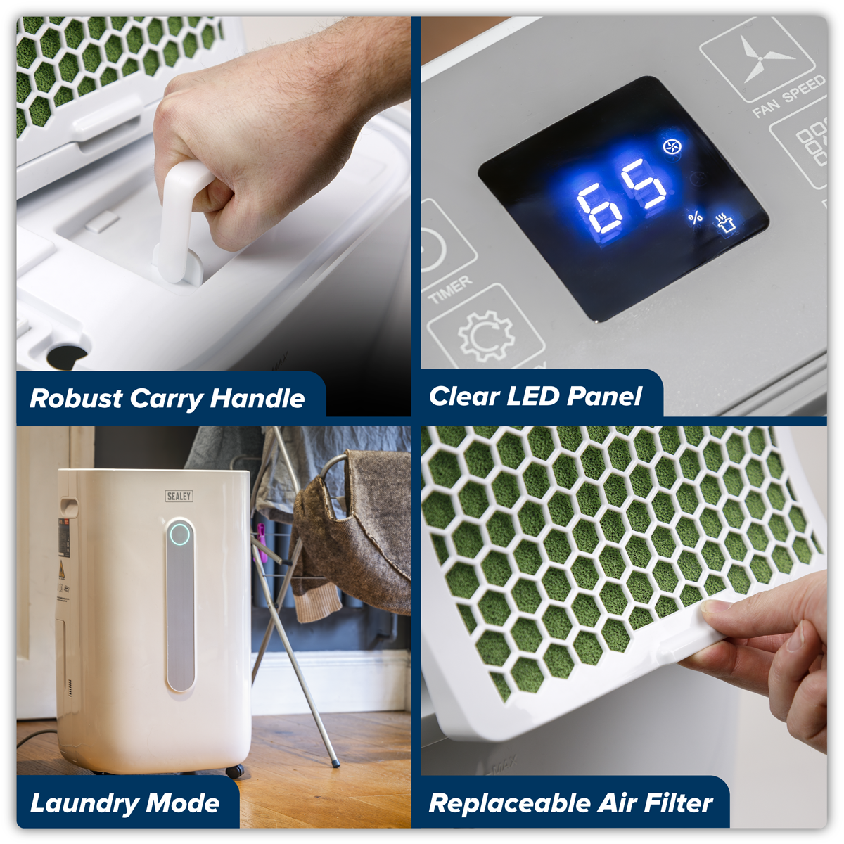 Sealey SDH20 Dehumidifier with Laundry Mode 20L