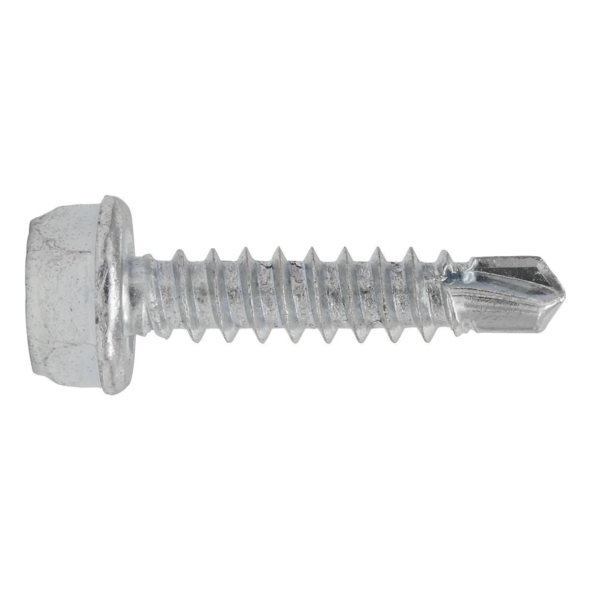 Sealey SDHX4219 Zinc Plated Self-Drilling Hex Head Screw 4.2 x 19mm - Pack of 100