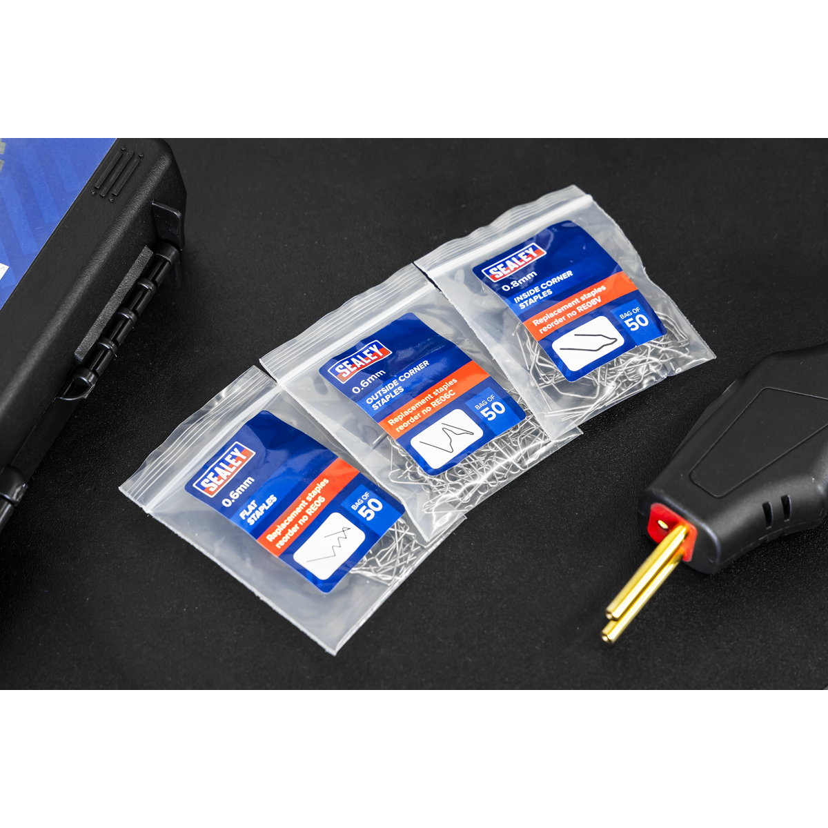 Sealey SDL16 Rechargeable Hot Stapler Repair Kit 18W